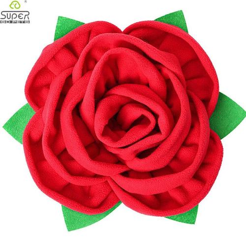 Chien Pet Sniffing Mat Formation Rose Fleur Coussin Chien Puzzle Jouet Bol D'alimentation Lente