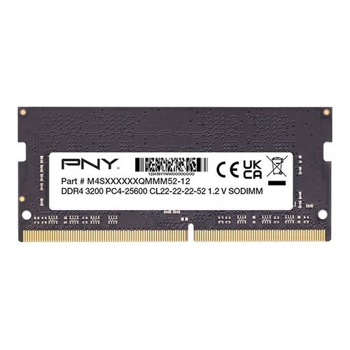 PNY Performance - DDR4 - module - 8 Go - SO DIMM 260 broches - 3200 MT/s / PC4-25600 - CL22 - 1.2 V - mémoire sans tampon - non ECC