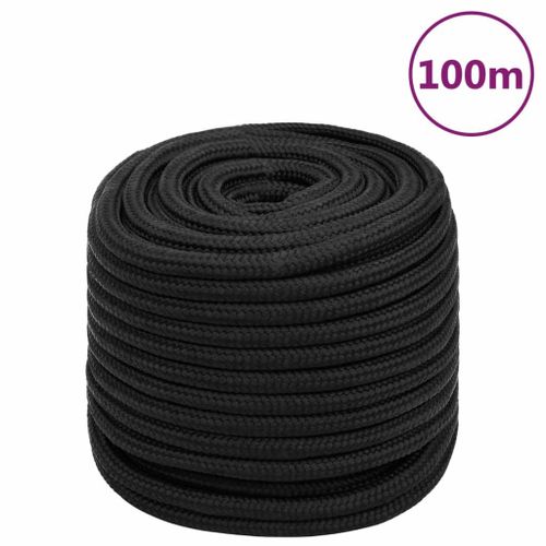 vidaXL Corde de bateau Noir complet 16 mm 100 m Polypropylène