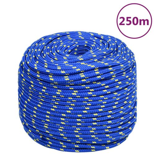vidaXL Corde de bateau Bleu 8 mm 250 m Polypropylène