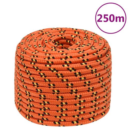 vidaXL Corde de bateau Orange 12 mm 250 m Polypropylène