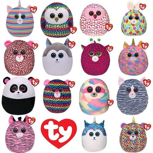 30 Cm Ty Big Eyes Beanie Le Pastel En Peluche Paresseux En Cuivre Doux Oreiller Animal Collection Jouet De Noël Cadeau D'anniversaire Pour Enfants