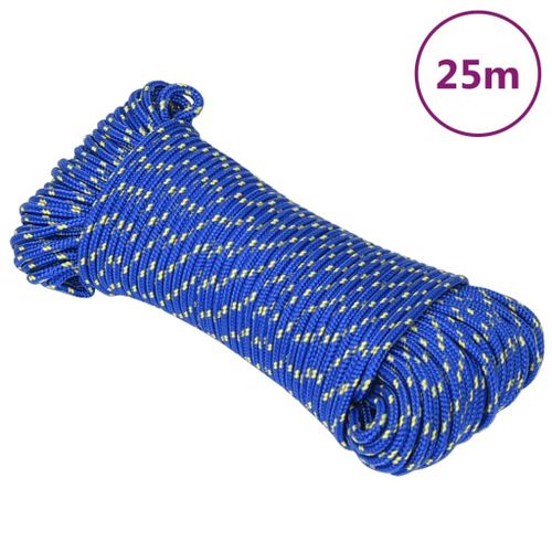 vidaXL Corde de bateau Bleu 3 mm 25 m Polypropylène