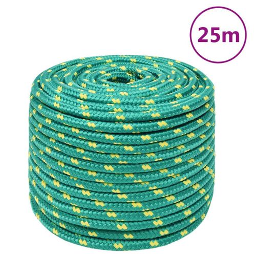 vidaXL Corde de bateau Vert 14 mm 25 m Polypropylène