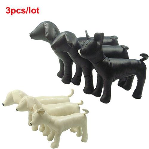 3 Pcs/Lot Pawstrip Chien Debout Mannequin Jouets Pu Cuir Chien Modèles Animalerie Affichage