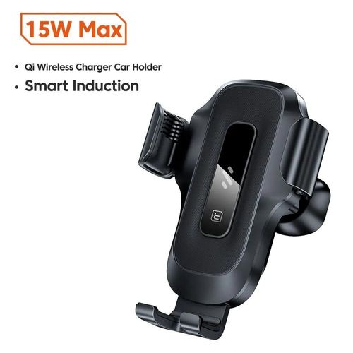 Noir - Toocki-Support De Téléphone Portable Qi Pour Voiture, 15w, Chargeur Sans Fil Automatique 11%