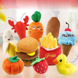 Peluche chien jouet fruits dessin animé animaux couineurs jouets chiots