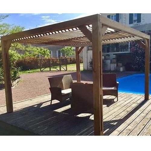 Pergola Thermauvent En Bois Avec Vantelles Mobiles Sur Toit