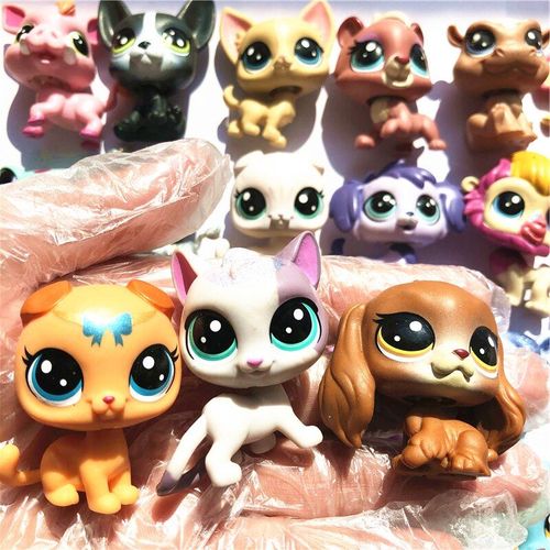 Lps Pet Toys Figurine Chat Chien Renard Licornes Imprimé Escargot Figure Cadeau De Noël Pour Enfants