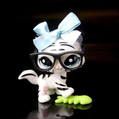 Yasmine Pet Shop Tigre Blanc Chat Kitty Bleu Arc Accessoires Pour Animaux Lps #1498