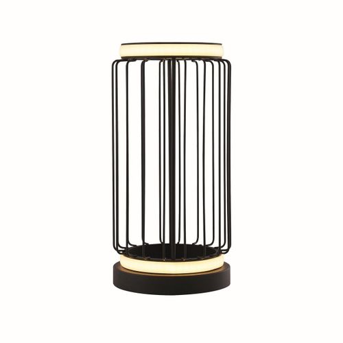 Circolo Lampe De Table Led Cage, Métal Noir
