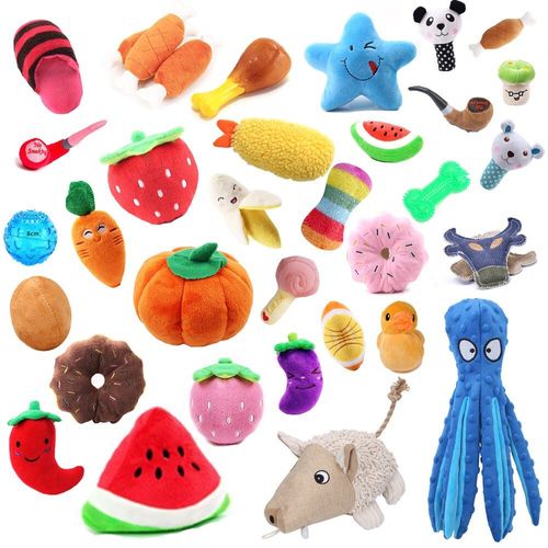12 Paquets De Jouets Grinçants Pour Petits Grands Chiens Chiot Jouets À Mâcher Balle Douce En Peluche Grinçant Chien Jouets Accessoires