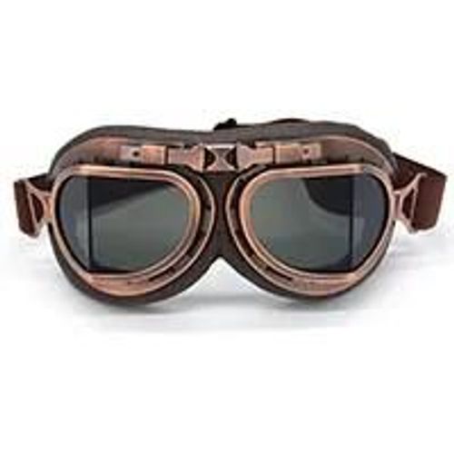 Fumée - Lunettes De Moto Rétro, Classiques, Pour Pilote Cruiser, Steampunk, Pour Motocross, Atv, Protection Uv, En Cuivre