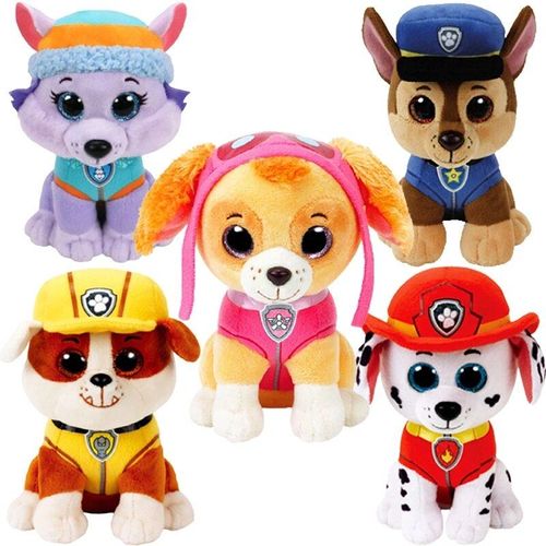 Nouveau 15 Cm Big Eyes Ty Peluche Jouet Animal Chien Marshall Rocky Zuma Belle Peluche Collection Belles Poupées Enfants Cadeaux