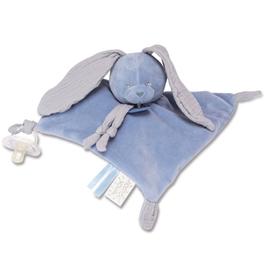 Doudou musical lapin bleu blanc Toudoux BABY NAT