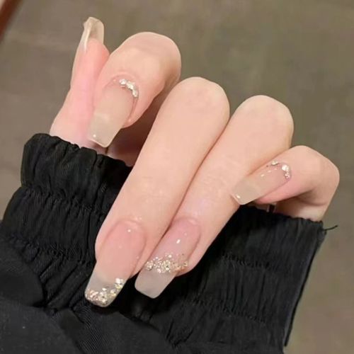 Faux Ongles Ongles À Longue Tenue Produits Finis Avec Des Forets De Fond Populaires Patchs De Manucure Produits Finis Peuvent Être Utilisés À Plusieurs Reprises(72pcs) 