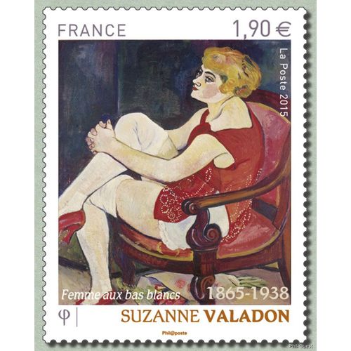 France 2015, Très Beau Timbre Neuf** Luxe Yvert 4977, 150ème Anniversaire De La Naissance De Suzanne Valadon, Artiste-Peintre Française Autodidacte, "La Femme Aux Bas Blancs".