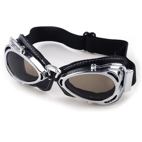 Lentille Marron Foncé - Lunettes De Cyclisme De Moto Rétro Aviateur Unisexe, Lunettes De Protection De Couleur Pour Casque Course