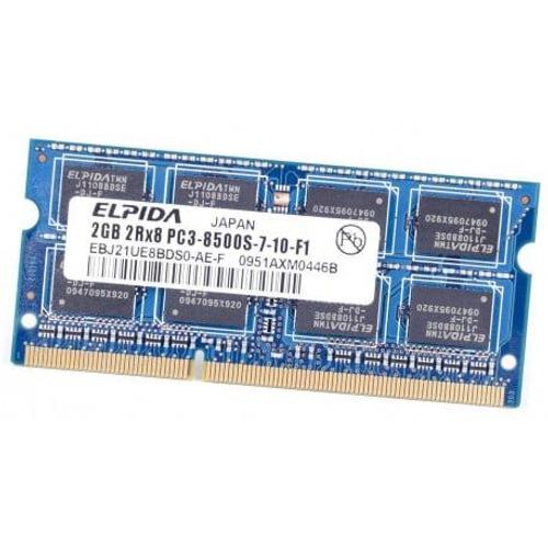 Elpida 2GB 2rx8 PC3-8500S-7-10-F1 Barrette de Ram de 2Gb