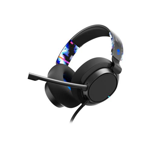 Skullcandy SLYR PRO - Micro-casque - circum-aural - filaire - USB, jack 3,5mm - isolation acoustique - digi hype noir