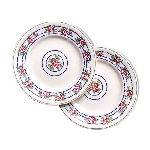 Duo Assiettes Longwy Blanc