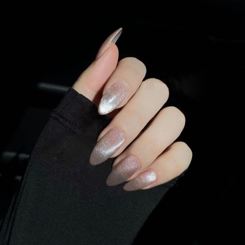 Faux Ongles Cristal Oeil De Chat Longue Tenue Manucure Fini Faux Ongle Manucure Patch Ongle Patch Imperméable À L'eau Amovible Ongle(72pcs) 