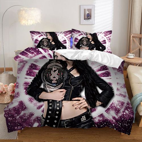 Parure De Lit 3 Pièces Pour 2 Personnes 3d Housse De Couette En Hypoallergique 228*228cm-Kit Série Wwe Wrestling #X089