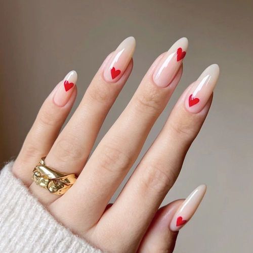 Faux Ongles Longue Tête Ronde Détachable Portant Des Clous De Manucure Simples Finis Adorent Les Faux Ongles(72pcs) 