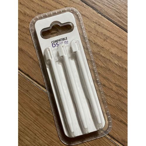 Lot 3 Stylet Nintendo Ds Lite Blanc