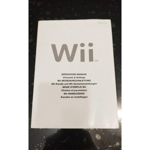 Notice Nintendo Wii Mode D'emploi Chaîne Et Paramètres