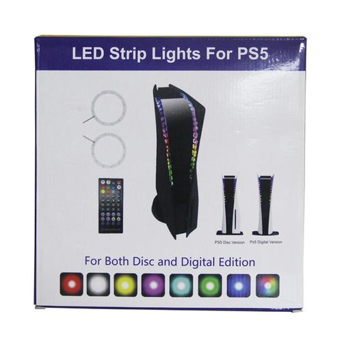 Ruban LED RGB pour Console Playstation 5, 7 Couleurs Accessoires De  Décoration à Effets Multiples Bandes Lumineuses Flexibles pour Console Ps5  avec Télécommande IR