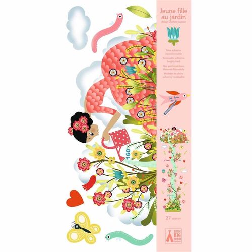 Stickers Toise Jeune Fille Au Jardin