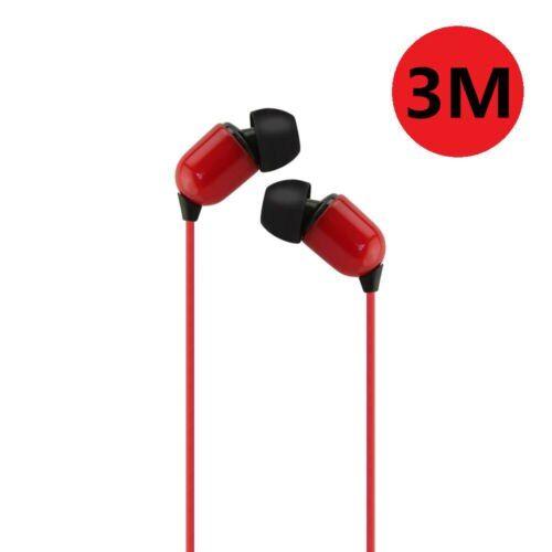 Écouteurs intra-auriculaires Super Bass 3,5 mm Écouteurs stéréo Écouteurs intra-auriculaires Écouteurs filaires avec câble extra long de 3 mètres pour professionnel