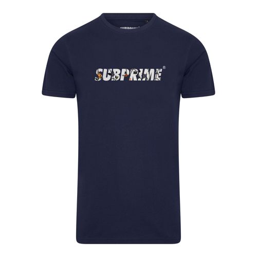 Subprime Shirt Flower Navy Bleu