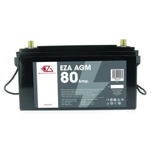 EZA Batterie Auxiliaire AGM 80Ah Etanche et Sans Entretien Camping-Car