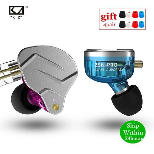 KZ ZSN PRO BA + DD Technologie hybride HIFI Metal Bass Écouteurs intra-auriculaires Sport Casque antibruit ZS10 PRO ZST AS10 ES4