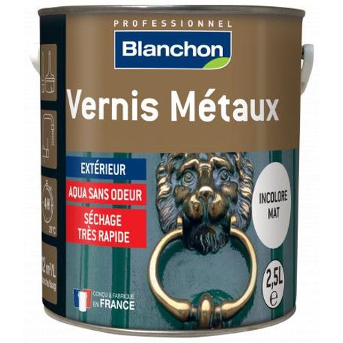 Vernis métaux - protection tous métaux extérieurs - mat - 2,5 L BLANCHON