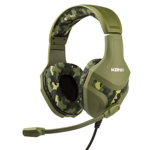 Konix Mythics PS-400 - Micro-casque - circum-aural - filaire - jack 3,5mm - camouflage