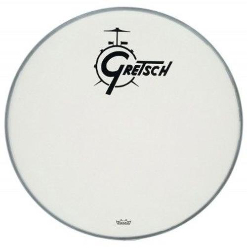 Ambassador White Coated 22 Logo Gretsch Drums Resonance