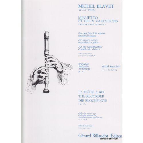 Blavet M  Minuetto Et Deux Variations  Flute A Bec Et Piano