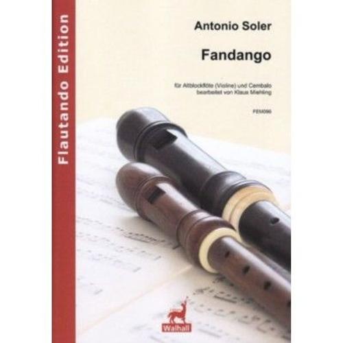 Soler Antonio  Fandango  Flute A Bec Alto  Clavecin