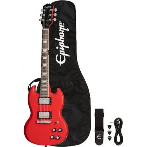 Power Players Sg Incl Gig Bag Cable Picks Lava Red