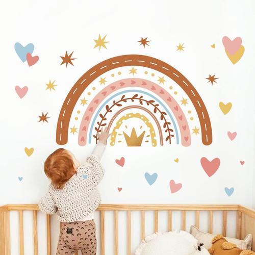 Bébé fille chambre Decor sticker mural fée w / soufflant étoiles