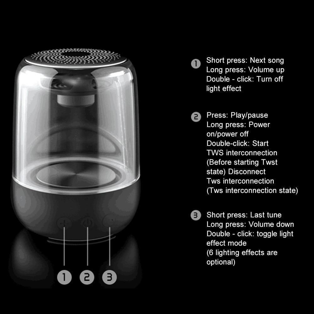 C7 Haut-parleur sans fil Bluetooth Stro TWS Subwoofer Mini... - 5