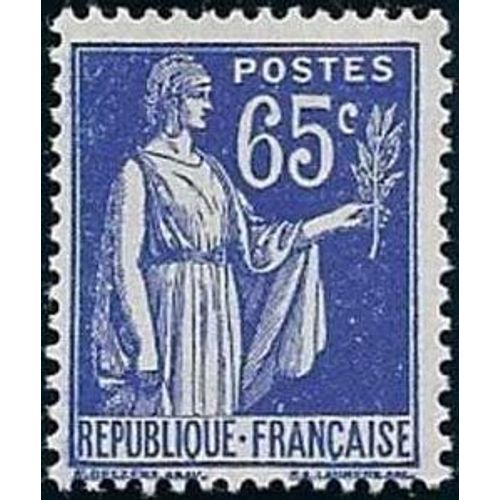 Timbre France 1937-39 Oblitéré Type Paix 65c Yt365