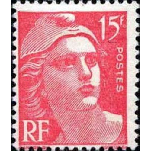 Timbre France 1949 Oblitéré Marianne De Gandon 15 F Rouge Yt813