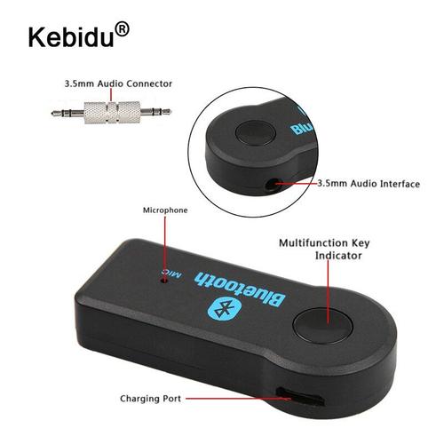 3.5mm jack Bluetooth Voiture Kit Mains Libres Musique Audio Récepteur  Adaptateur