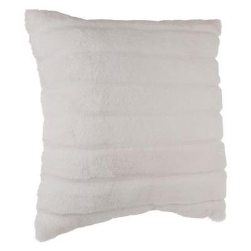 Coussin Imitation Fourrure "Manoir" 45x45cm Blanc