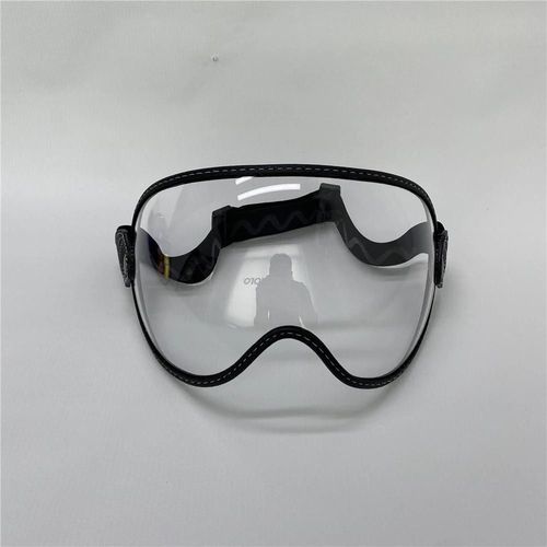 Mjh-L02 Clair - Visière À Bulles Pour Casque De Moto, Sangle De Fixation Élastique, Design Rétro Bouclier De Moto, Lunettes De Casque Vintage Chopper