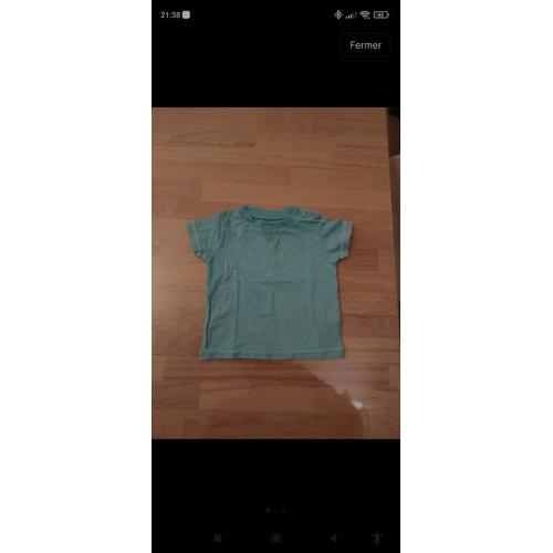 Tee Shirt In Extenso Turquoise 74 Cm 9 Mois 